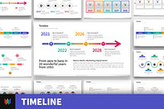 Timeline PowerPoint Templates, a Presentation Template by Warna Works (Thumbnail 1 of 24)