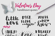 10 Valentine's Day handdrawn quotes., a Texture Illustration by Wewhitelist (Thumbnail 2 of 9)