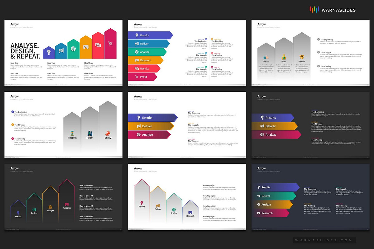 Arrows PowerPoint Templates, a Presentation Template by Warna Works (Photo 6 of 8)