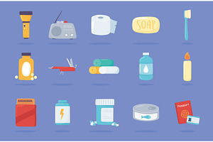emergency kit set, a Healthcare Illustration by studiogstock