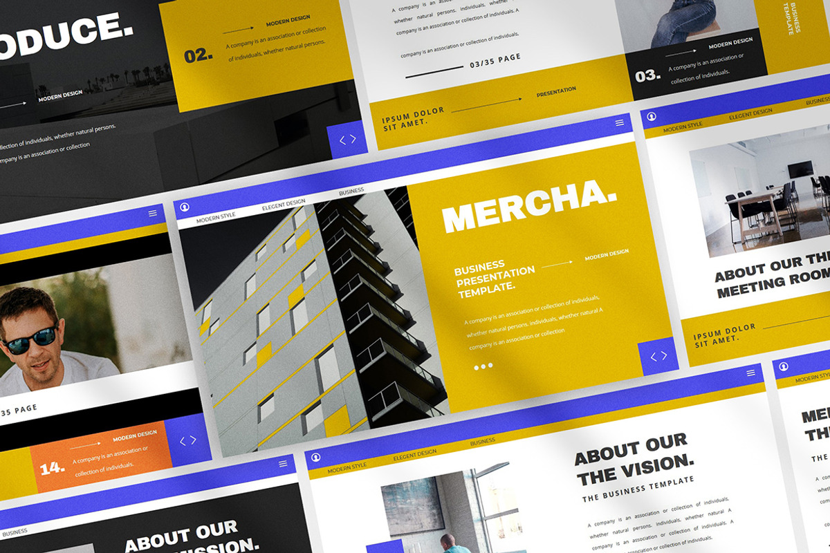 Mercha Powerpoint Presentation, a Presentation Template by slidenotion (Photo 1 of 7)