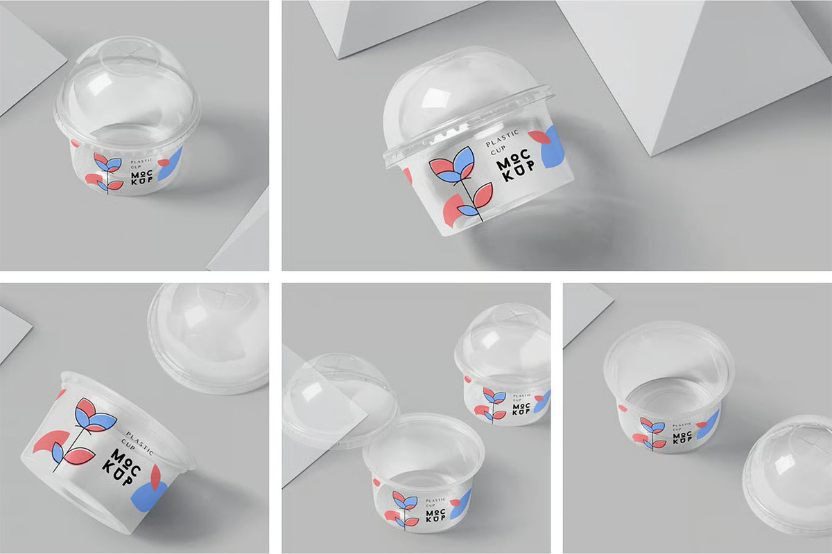 Transparent Ice Cream Cup Mockup, a Product Mockup by megostudi0 (Photo 1 of 7)