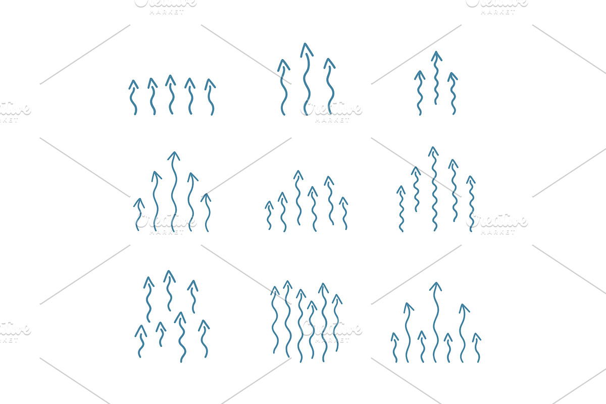 Patterned Wavy Rising Arrows on a, an Illustration by Ilia Design