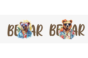 Stylish Bear Wearing Sunglasses And