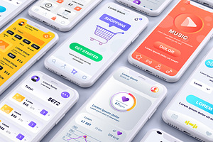 Unique Mobile App UI Kit, an App Template by alexdndz
