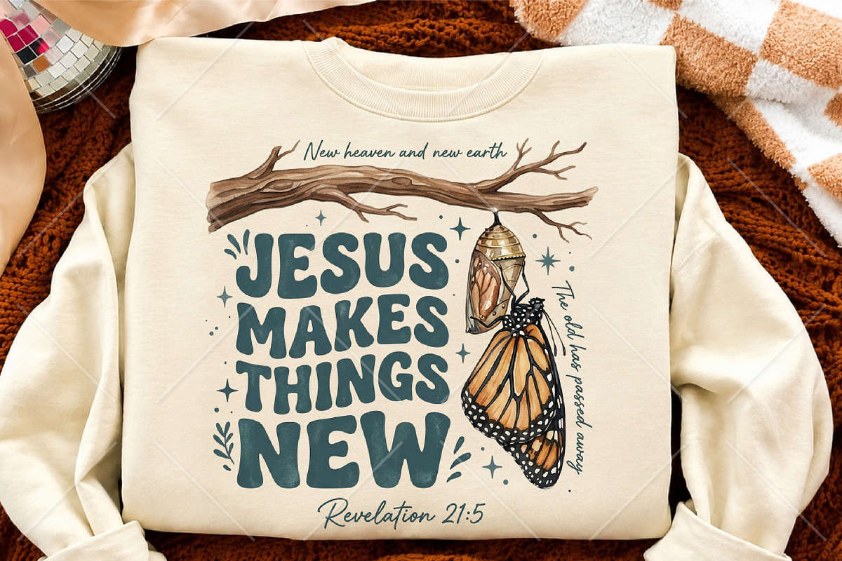 Jesus Makes Things New Butterfly PNG, a Seasonal Illustration by Canvas Craft (Photo 4 of 6)