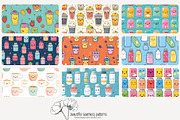 70 kawaii drinks seamless pattern, a Pattern Graphic by Poppy Lane Studio (Thumbnail 9 of 10)