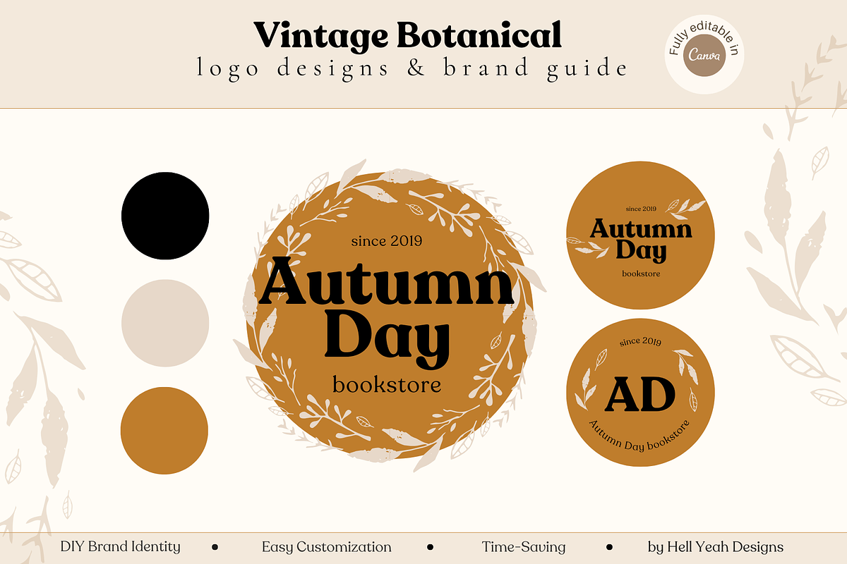 Vintage Logo Branding Templates, a Branding & Logo Template by Hell Yeah Designs (Photo 1 of 6)