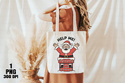 Funny Santa Stuck in Chimney Christm, an Illustration by Daily.Designs (Thumbnail 4 of 10)