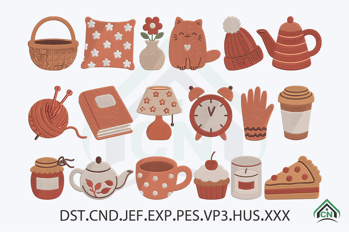 Autumn Cozy Fall Embroidery Design, a Solid Icon by Craft Nest (Photo 1 of 6)