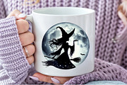 Vintage Halloween Witch Clipart, an Illustration by Pixels.Craft (Thumbnail 5 of 7)