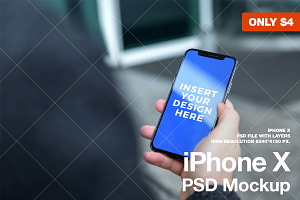 iPhone X PSD Mockup