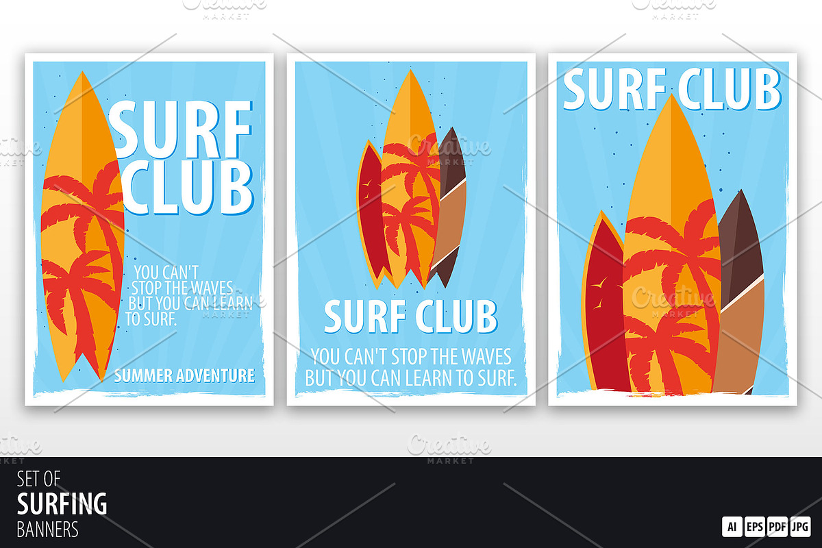 Surf Club Posters, a Flyer Template by Leo Edition