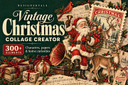 Vintage Christmas Collage Creator, an Object Graphic by Designertale (Thumbnail 1 of 10)