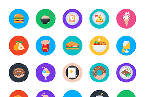 Flat Food Icons