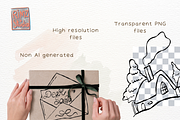 Hand-Drawn Christmas Doodle SVG PNG, a Seasonal Illustration by RimzStudio (Thumbnail 4 of 11)