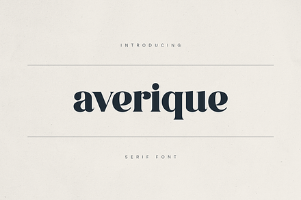 Averique – Elegant Modern Serif Font