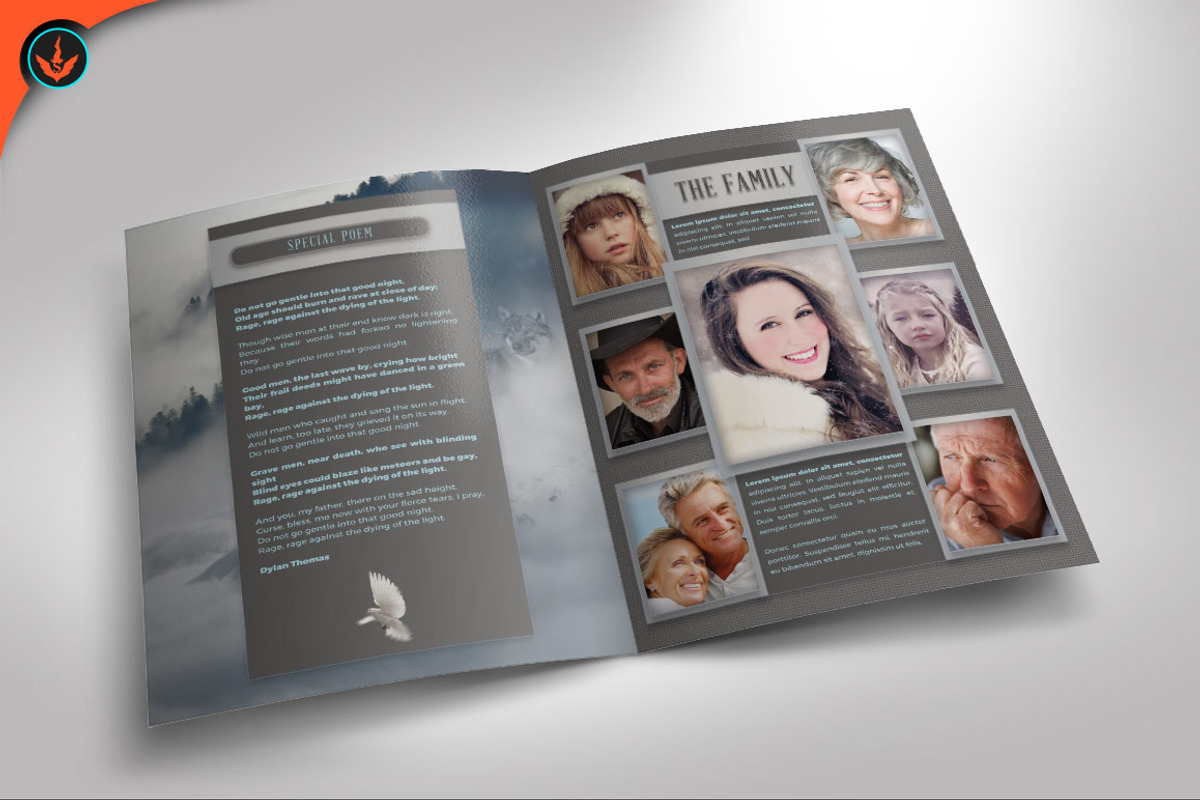 Funeral Program 21 Winter Cool Theme, a Brochure Template by SeraphimChris (Photo 4 of 5)