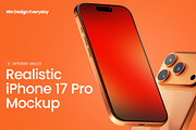 iPhone 17 Mockup, an iPhone Mockup by We Design Everyday (Thumbnail 1 of 4)