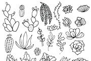 Succulents- outline & color, an Illustration by Valeri Nick (Thumbnail 2 of 5)