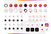 Instagram Icons Bundle, a Social Media Template by karnofff (Thumbnail 4 of 14)