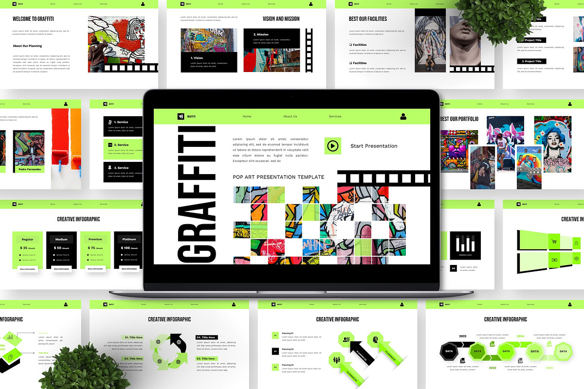 Graffiti - Pop Art Powerpoint preview 6