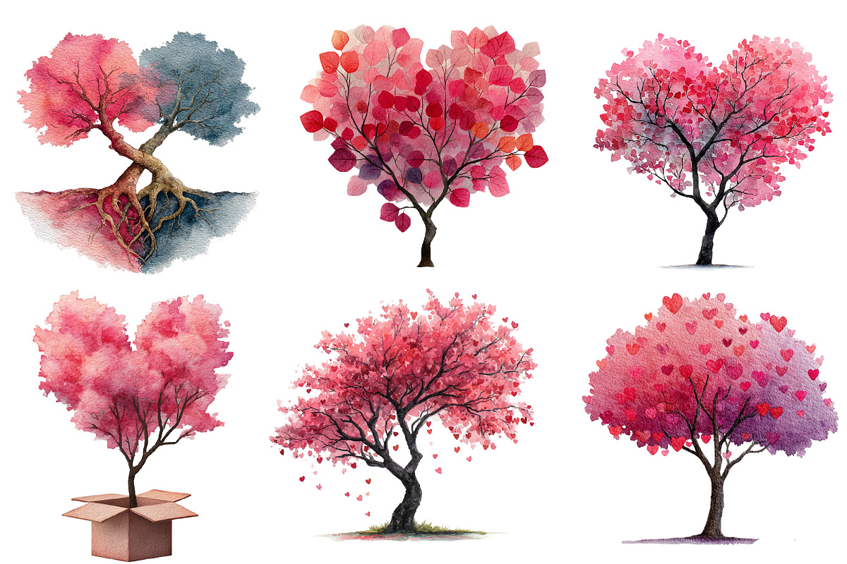 Valentine Day Heart Tree Clipart, an Illustration by Designworld (Photo 3 of 4)