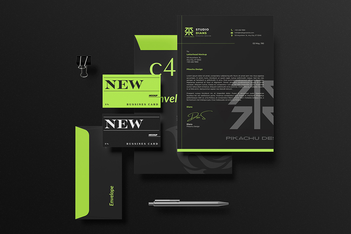 Brand Stationery Mockup, an Advertising Mockup by Pikachudesign (Photo 4 of 4)