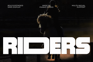 Riders - Bold Extended Display Font