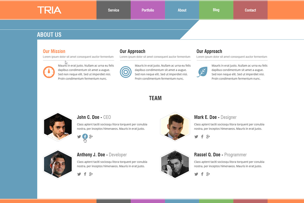 TRIA - Single Page PSD Theme, a Websites & App Template by Metrothemes (Photo 5 of 5)