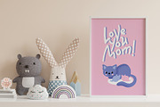 Cute Animal Mother's Day Cards, an Illustration by RabbitAndPencil (Thumbnail 5 of 6)