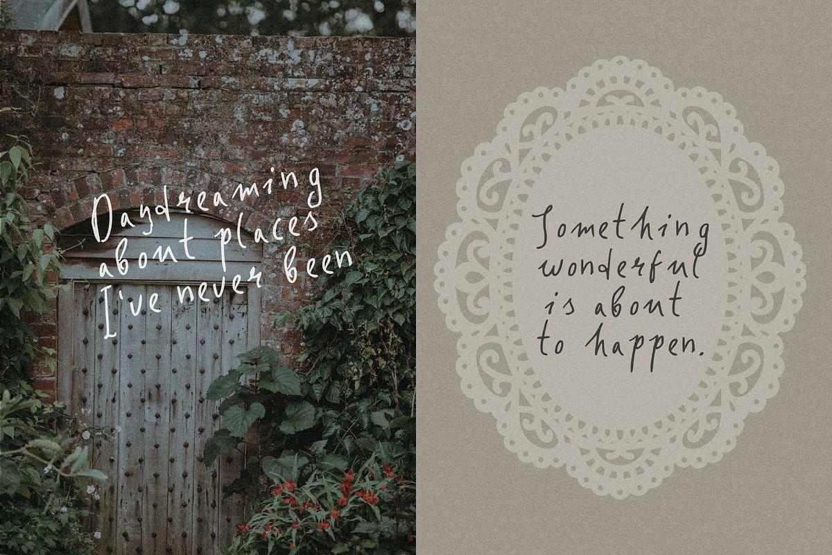 Tea & Secrets. Whimsical Script Font, a Handwritten Font by PaperJamLab (Photo 9 of 14)
