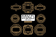 Art Deco 14 Logo Badges, a Decorative Illustration by Stanislav Kharchevskyi (Thumbnail 1 of 3)