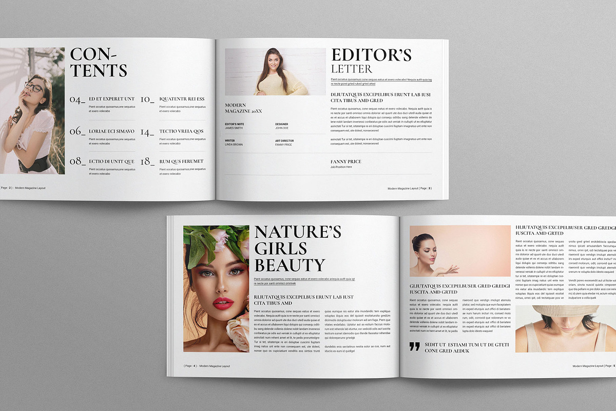Modern Magazine Layout Landscape, a Magazine Template by Work-Envance (Photo 2 of 8)