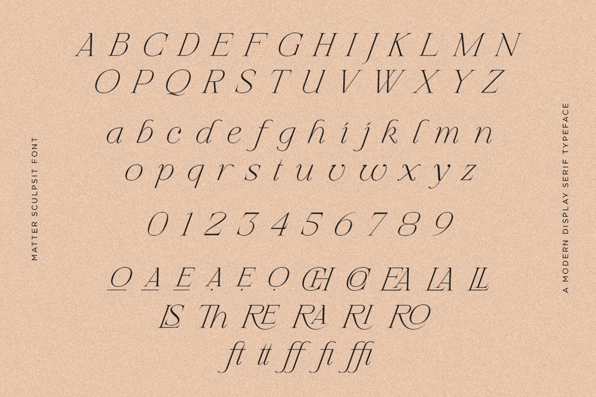 Matter Sculpsit | Modern serif, a Serif Font by Pentagonistudio (Photo 9 of 12)
