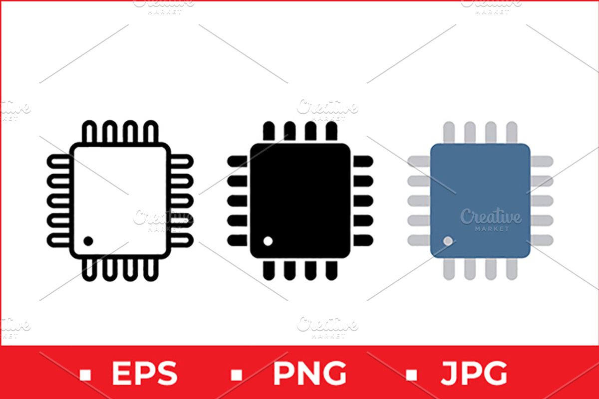 Microchip Vector Icons, a Solid Icon by Artonix (Photo 1 of 2)
