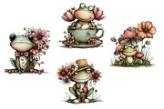 Whimsical Spring Frog Clipart, an Illustration by Dream Creation (Thumbnail 7 of 7)