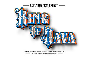 King of java 3D editable text effect, a Layer Style Add-On by nicemorning