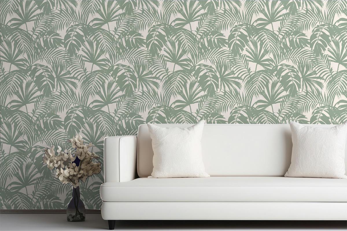Bright Palm Leaves, a Wallpaper Graphic by MalyskaStudio (Photo 3 of 5)