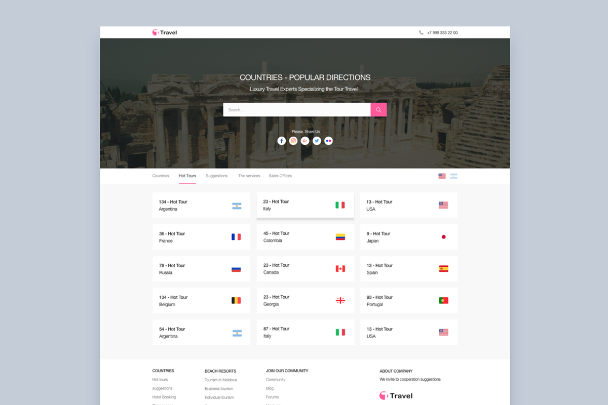 Travel Tour web theme, a Websites & App Template by John Khester (Photo 2 of 4)