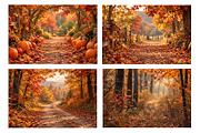 Fall Digital Backdrops BUNDLE, a Layer Style Add-On by Wild Honey Design Co. (Thumbnail 3 of 6)