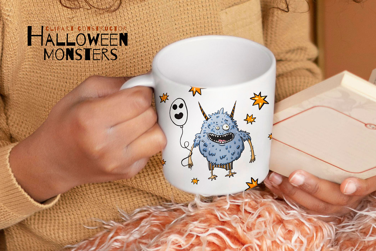 Halloween monsters clipart, a Graphic by ArtSpotVeronika (Photo 5 of 10)