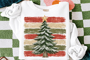 Striped Christmas Tree PNG,Vintage, a Seasonal Illustration by Libby Wishes (Thumbnail 3 of 3)