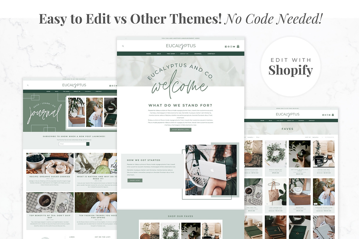 Shopify Theme | Eucalyptus, a Shopify Template by Thirty One Palms Studio (Photo 2 of 8)