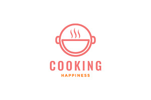 bowl pan cooking happy smile logo, a Branding & Logo Template by devastd