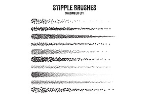 Ink scatter brush, stipple drawing, an Illustration by 32pixels