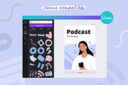 Podcast, podcasters and listeners, a Person Illustration by Fave Brush (Thumbnail 7 of 7)