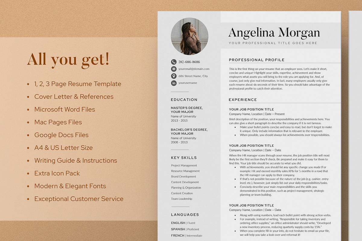 Resume/CV - The Angel, a Resume Template by CreativeLandStudio (Photo 10 of 10)