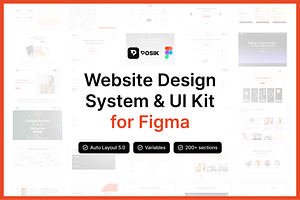 Website Design System & UI Kit Figma, an UI Kit Template by posikui