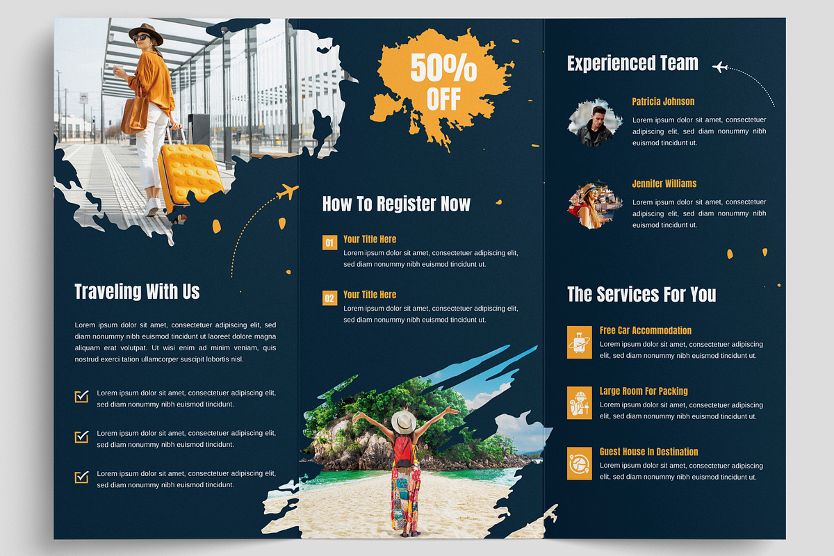 Travel Trifold Brochure Template, a Brochure Template by MightyDesign (Photo 2 of 7)